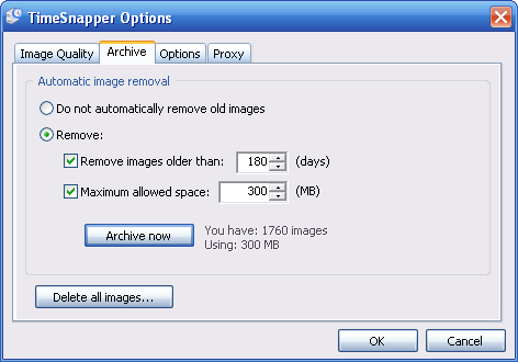 Automatic image removal options