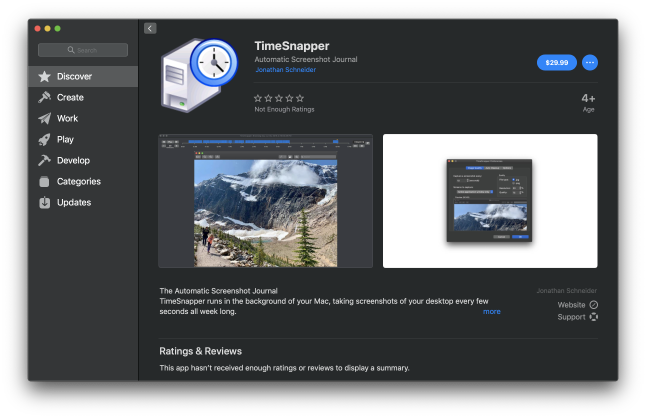 TimeSnapper in the Mac App Store