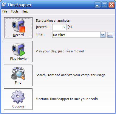 TimeSnapper at Startup